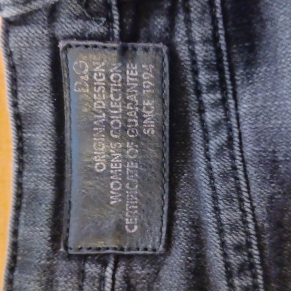 VINTAGE-D&G. Black denim mini skirt. Size 25 - Picture 9 of 11